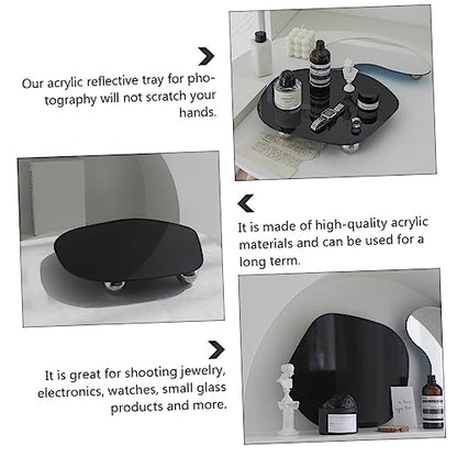 Ciieeo Display Tray Acrylic Reflective Table Base for Photography Props for Jewelry Electronics and Watches