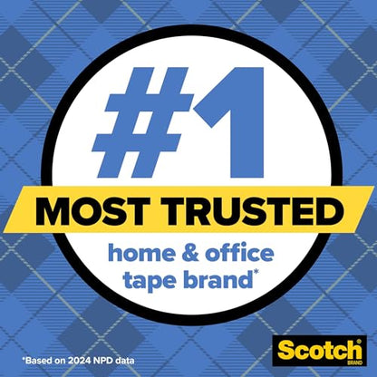 Scotch Wall-Safe Tape, 1 Dispenser Roll, Removable Wall Safe Tape, for Hanging Photos, Art, Décor, 3/4 in x 650 in - size: 1 Roll