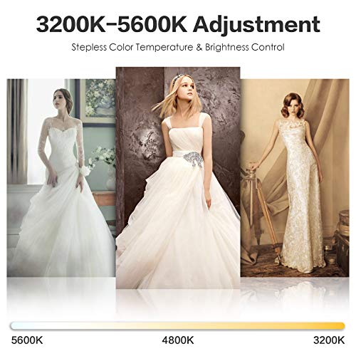 GVM Bi-Color Video Light On-Camera Light CRI97 + Dimmable 3200K-5600K, LED Video Light Panel with C-clamp Stand for YouTube DSLR Camera Camcorder Photo Lighting