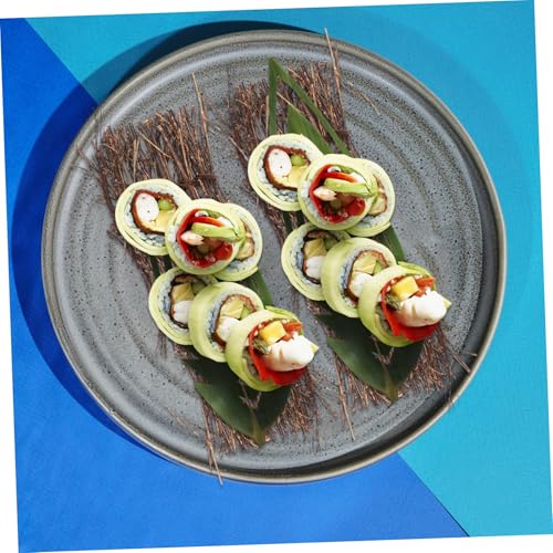 6pcs Sushi Fence Decor for Restaurant Japanese Sashimi Plate Food Photography Props Tray for Seafood Display and Tabletop Decoration