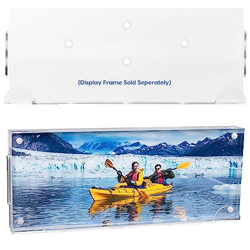 Mammoth DuraClear Wall Mount Kit for 4x10 Acrylic Picture Frames, Hardware Installation Kit and Double Sided Tape Inclusive (Landscape Orientation) - size: 4x10 Wall Mount Kit