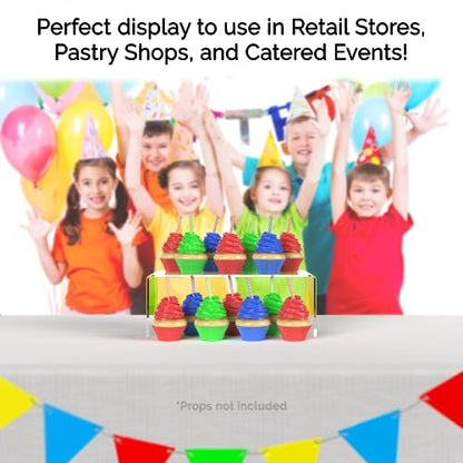Marketing Holders 4 Pack Clear Acrylic Riser Display Stand 11 Wide x 4.5 Deep Merchandising Showcase One Piece Fixture Retail Stores and Boutiques Throne Small Figurines and Products Platform - size: 11"W x 4.5"D x 4"H