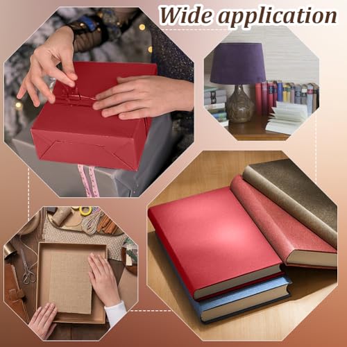 CRASPIRE 51x11.8 Inch Pure Red Book Cloth Paper Backed for Book Cover Binding Weave Linen Fabric Surface Protector Book Cloth Book Binding for Adult Scrapbooking Album DIY Crafts Cover - color: Pure Red
