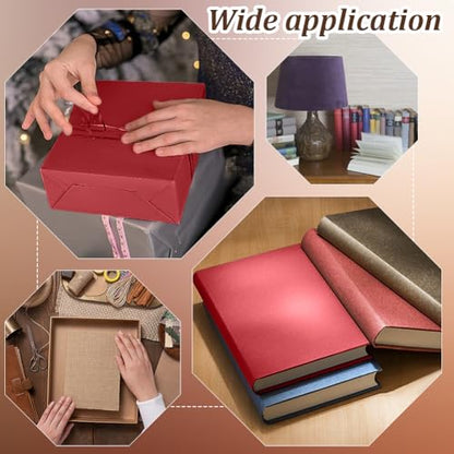 CRASPIRE 51x11.8 Inch Pure Red Book Cloth Paper Backed for Book Cover Binding Weave Linen Fabric Surface Protector Book Cloth Book Binding for Adult Scrapbooking Album DIY Crafts Cover - color: Pure Red