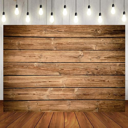 7x5ft Wood Backdrop for Photography Rustic Natural Wooden Floor Photo Background Newborn Baby Photoshoot Portrait Studio Props 255 - size: 07x05ft