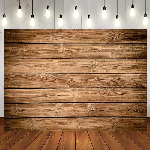 7x5ft Wood Backdrop for Photography Rustic Natural Wooden Floor Photo Background Newborn Baby Photoshoot Portrait Studio Props 255 - size: 07x05ft