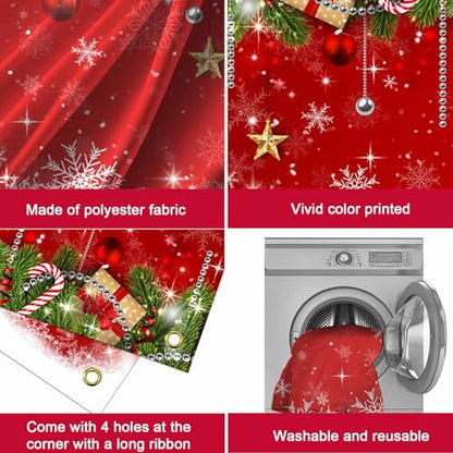 Mocsicka 7x5ft Christmas Backdrop Xmas Party Decorations for Family Holiday Photo Booth Props Snowflake Christmas Background Holiday Party Photo Prop Supplies - size: 7x5ft