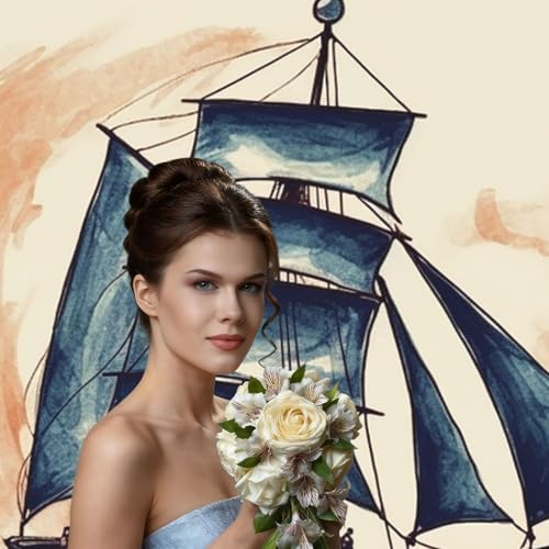 Nautical Sailboat Backdrop Background for Photography 5x7ft Photobooth Professional Photo Backdrop Curtains Video Photography Studio Photo Backgrounds Banner Booth Background Screen Parties - color: Nautical Sailboat