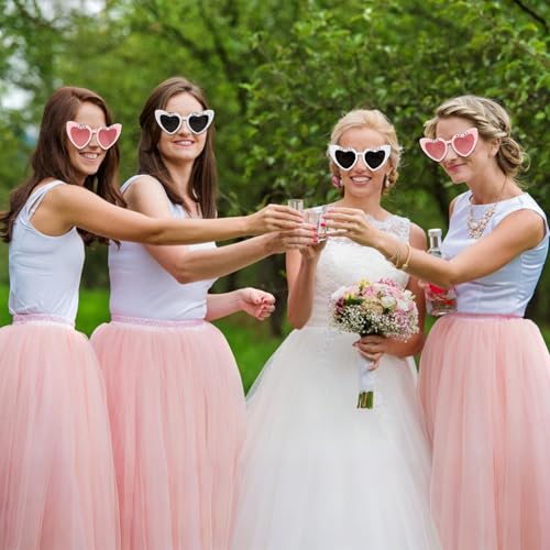 Etercycle Team Bride Sunglasses, Bridesmaid Proposal Gifts Heart Shaped Glasses, Pink Women's Sunglasses Bridal Engaged Gift For Bachelorette Party Favors - color: Team Bride-pink