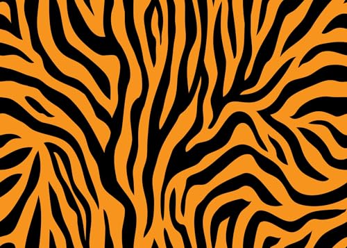 BELECO Fabric 12x10ft Tiger Print Stripes Backdrop Abstract Animal Print Texture Background Tiger Theme Party Decoraitons Kids Birthday Shoot Photo Props - size: 12x10FT