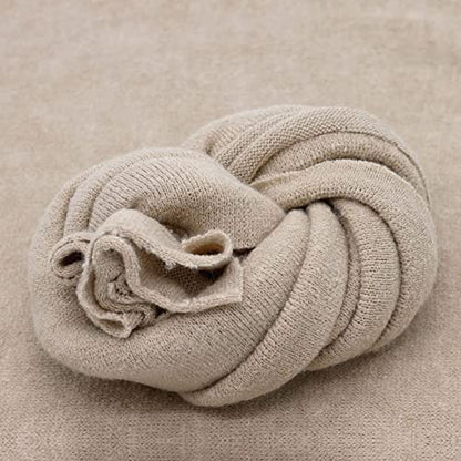 Newborn Photography Props Boys Girls Wrap Baby Photo Props Soft Knit Blanket Cloth (Camel) - color: Camel