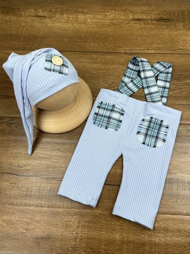 Newborn Baby Boy Suspender Pants Photo Outfits Gentleman Photography Outfit Girl - color: Black2