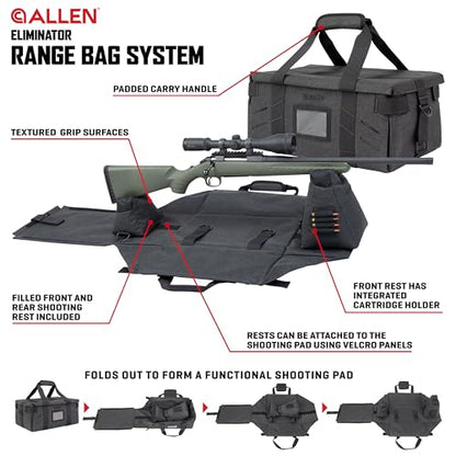 Allen Company Eliminator Range Bag & Portable Shooting Rest System, Charcoal