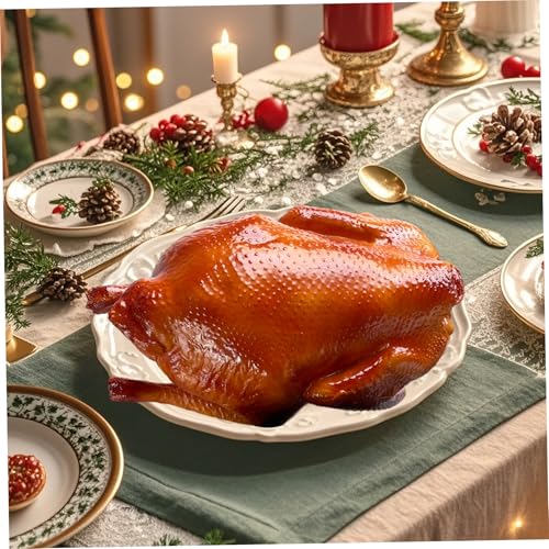 Food Realistic Grilled Chicken Model Decorative Without Head Artificial Roast Chicken Display Prop for Thanksgiving Kitchen Restaurant Party Photography Food Display