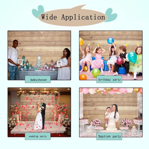 Wood Backdrop 8x6ft Light Brown Vinyl Photo Backdrop Panel Multi-purpose Occasion Type - size: 8x6FT