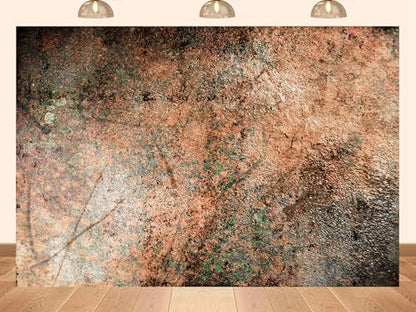 8x8ft Fabric Rough Granite Rock Texture Backdrop Earthy Red Brown Surface Background for Product Photography Party Decorations Banner Photo Booth Props Tapestry - size: 8X8ft