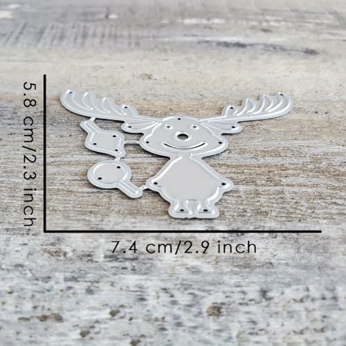 Lapoo Festivals Metal Cutting Die for Scrapbooking - Durable, Cut Stencils for DIY Scrapbook Photo Album Decorative Paper Card, Card Making Supplies, Embossing (Fawn Face 2.9 x 2.3 in) - style: Fawn Face 2.9 x 2.3 in