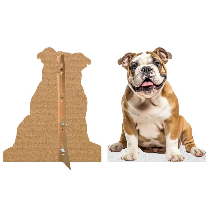 Dog - Bulldog - Life Size Cardboard Cutout Standup People with Support Standee | Animals - - color: Dog - Bulldog