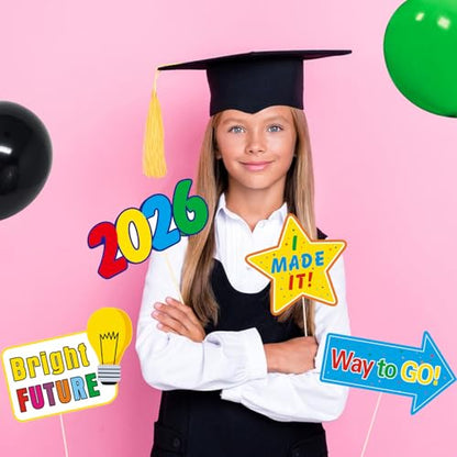 31pcs 5th Grade Graduation Photo Booth Props, 5 TH Grade Grad Photo Props for 2026 Elementary School Grads Party Decorations Primary School Grad 5th Graduation Party Supplies