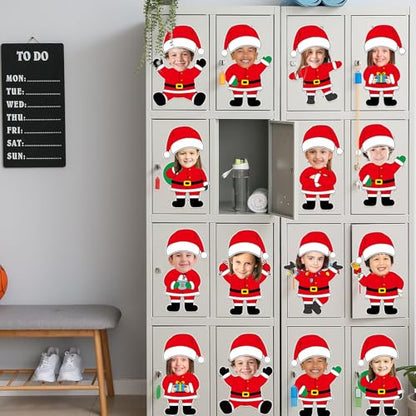 60pcs Christmas Theme Cutouts Santa Claus Bulletin Board Decorations Xmas Santa Claus Paper Cut-Outs Classroom Decor for Xmas Classroom DIY Craft Photo Wall Door Christmas Winter Party Supplies - style: Santa Claus