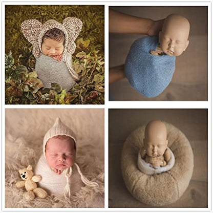 Newborn Baby Photography Props Boys Girls Beanbag Contoured Posing Assistance Wrap Potato Photo Prop Beige
