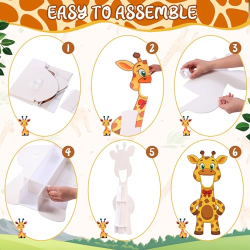 Capoda Jungle Safari Face in a Hole Photo Booth Props Life Size Safari Animal Stand Up Cardboard Cutout Jungle Photography Decor for Zoo Animal Lion Giraffe Theme Birthday Supplies (Giraffe) - style: Giraffe