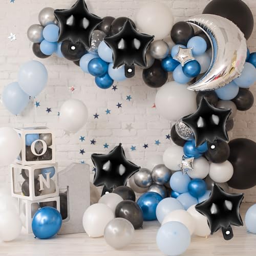 50 Pcs Star Balloons,10 Inch Black Star Foil Balloons,Stars Shaped Balloon Mylar Helium Balloon for Birthday Party Anniversary Wedding Baby Shower Decorations (10inch-black) - color: 10inch-black