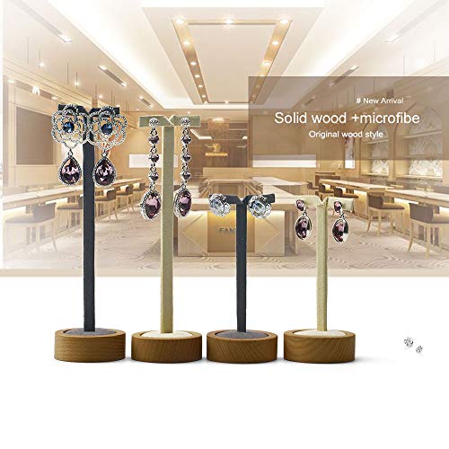2 Pcs Earrings Display Stands Solid Wood Display Stand Earrings Jewelry Display Photograph (WSM02302) - color: WSM02302