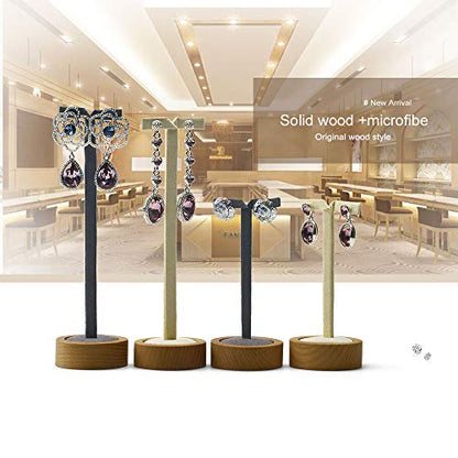 2 Pcs Earrings Display Stands Solid Wood Display Stand Earrings Jewelry Display Photograph (WSM02302) - color: WSM02302