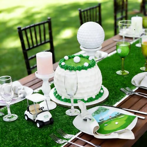 XLX TURF Artificial Grass Table Runner for Sport Golf Spring Summer Party Decorations - Green Fake Grass Crafts Table Centerpiece Birthday Safari Theme Baby Shower 90 Inches - size: 12 X 90 Inches / 1pc