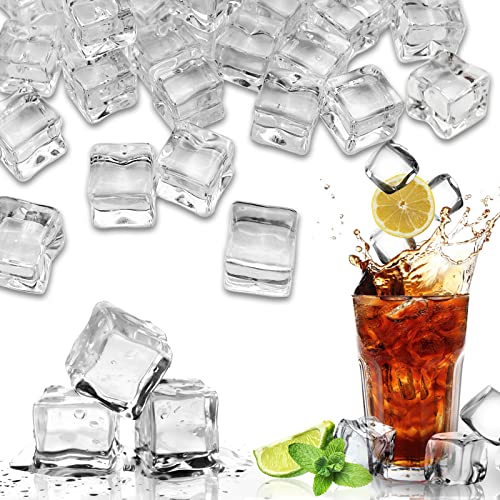 Fake Ice Cubes, 15 mm 100 PCS Artificial Ice Cubes, Acrylic Vase Fillers Crystal Rocks Diamonds,Table Scatter, Party Favor, Wedding Decoration, Photography - color: 15 Mm-100pcs