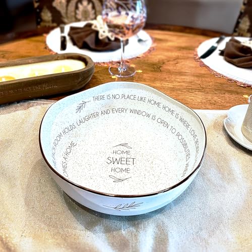 Pavilion Gift Company - Home Sweet Home - 10.5" Serving Bowl Sharing Memories Love Family Friends Thanksgiving Holidays Kitchenware Decor