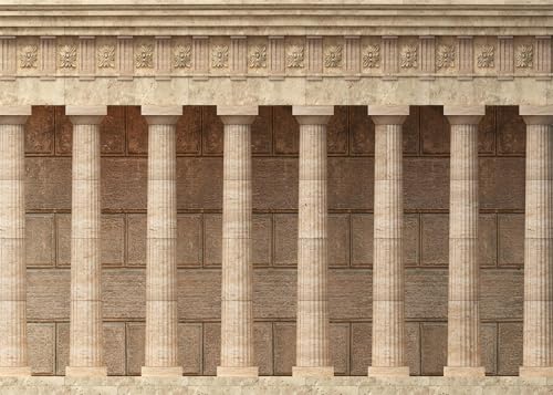 BELECO 9x6ft Fabric Marble Antique Wall Arcade Backdrop Ancient Columns and Colonnades Architecture Background Banner for Party Decorations Home Wall Decor Photoshoot Props - size: 9x6FT