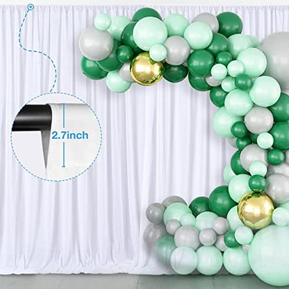 Aimosen 10x10 FT White Backdrop Background for Photography, Large Pure Photo Backdrop Curtain Drapes, High Density Screen Backdrops for Party Portrait Photoshoots Booth Video Studio - color: White