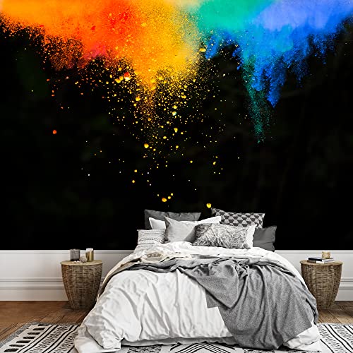 wall26 Wall Mural Colorful Powder Flying in The Air 100 inchx144 inch - color: Artwork - 14, size: 100"x144"