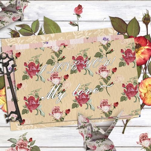 24 Pack Floral Pattern Double-Sided Scrapbook Paper, 11.8-inches Flower Textured Scrapbook Paper Craft Paper Folded Flat for DIY Background Card Making Scrapbook Photo Album Decor-12Designs