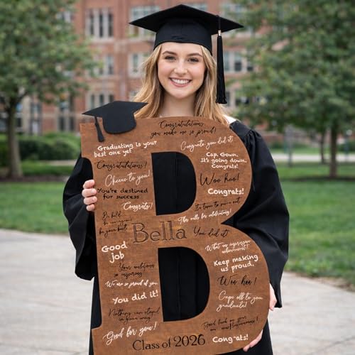 Luxury Custom Wooden 3D 2 Layers Graduation 2026 Name Sign, Custom Wood Grad Photo Prop, Class of 2026 Backdrop Decor, Senior Year, Gifts For Him Her 3 - color: Style 3