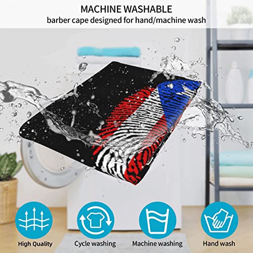 Puerto Rico Barber Cape With Adjustable Closure, Hairdressing Haircut Apron Barber Cover Gown For Hairdresser Styling Home - color: Puerto Rico