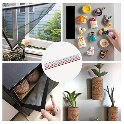 10 Pack=5 Pairs, A+B Paired Magnetic Tape with Adhesive Backing, Each 12in x 1in x 0.08in AB Pairing Magnet Strips Match to Use for DIY Closure Craftings - style: 1FT x 1IN x10Pack