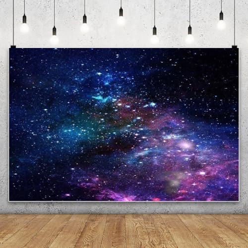 AOFOTO 8x6ft Nebula Backdrop Aerospace Starry Sky Photography Background Universe Galaxy Outer Space Kid Girl Boy Children Portrait Seamless Photo Shoot Studio Props Video Drop Vinyl Wallpaper Drapes - size: 8x6ft