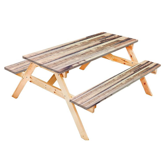Old Hardwood Floor Texture Plank Print Picnic Table Cover with Bench Covers Camping Essentials Folding Outdoor Table Cloth Gift for Camping and Hiking Lovers - color: Wooden Texture10
