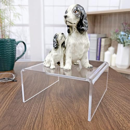 Plymor Clear Acrylic Short Square Display Riser, 3" H x 6" W x 6" D (3/16" thick) - size: 3" x 6" x 6"