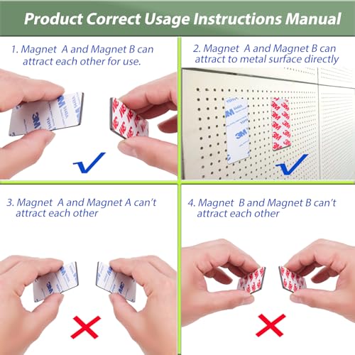 10 Pack=5 Pairs, A+B Paired Magnetic Tape with Adhesive Backing, Each 12in x 1in x 0.08in AB Pairing Magnet Strips Match to Use for DIY Closure Craftings - style: 1FT x 1IN x10Pack