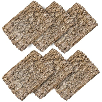 Hamiledyi 6PCS Cork Terrarium Background 15.7x11.8in Natural Large Cork Bark Backdrop Reptile Climbing Mat Tank Habitat Decor for Spider Lizard Chamelon Turtle Beared Dragon - size: 6PCS-15.7x11.8in
