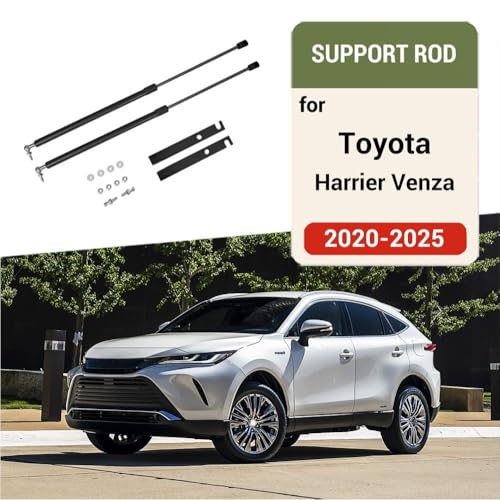 Compatible With Toyota Harrier Venza 2020-2025 Car Bonnet Hood Lift Hydraulic Rod Strut Spring Shock Bars Bracket Car-styling(Carbon Blue) - color: Carbon Blue