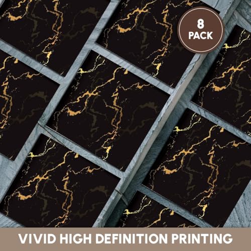 3dRose Image of Black and Yellow Marble Texture, Faux Stone Backdrop Set of 8 Ceramic Tile Coasters - size: set of 8 Ceramic Tile Coasters