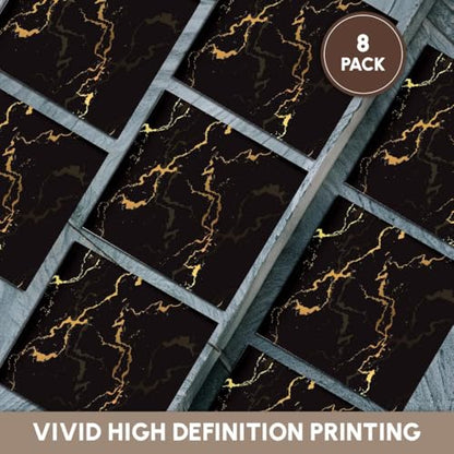 3dRose Image of Black and Yellow Marble Texture, Faux Stone Backdrop Set of 8 Ceramic Tile Coasters - size: set of 8 Ceramic Tile Coasters