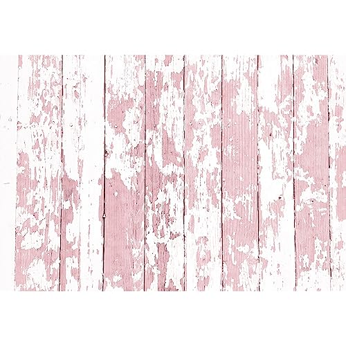 AOFOTO 12x8ft Grunge Faded Pink Wooden Plank Photography Background Rural Weathered Hardwood Vintage Shabby Peeling Wood Board Floor Backdrop Rustic Nostalgia Kid Baby fant Photo Shoot Props Vinyl - size: 12x8ft