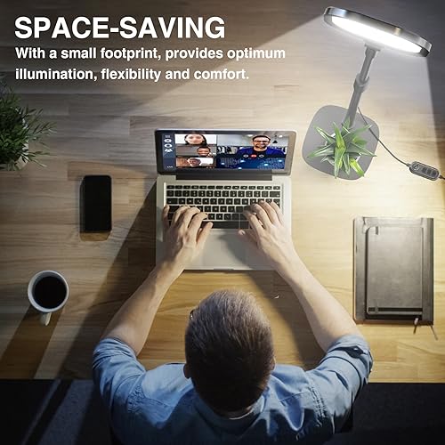 Video Conference Lighting for Zoom Meeting, Ring Light for Desk with Flexible Stand, 30 Light Modes Zoom Lighting for Computer, Desk Ring Light & Memory Function for Video Calls, Live Stream, Webcam - size: 1Pack