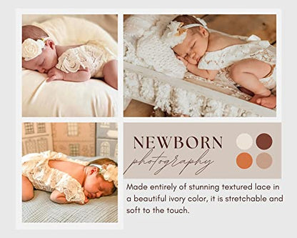 Newborn Photography Props Baby Girl Lace Romper Newborn Baby Photo Props Outfits 0-1 Month